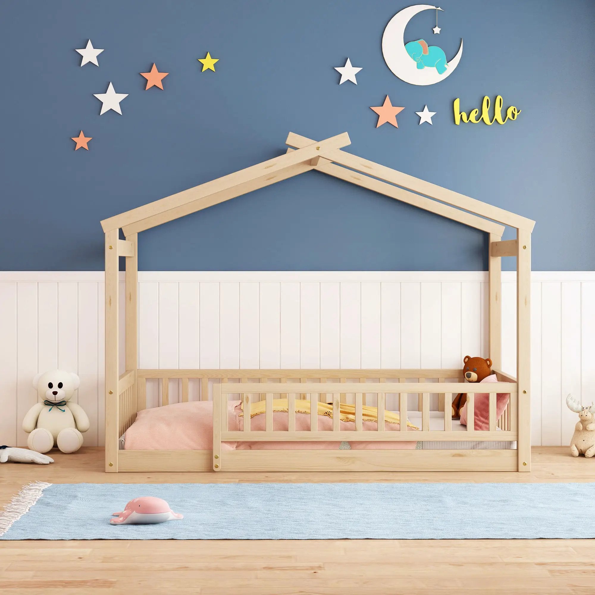 Bed House Bed Frame With Fence by Unique Piece Furniture