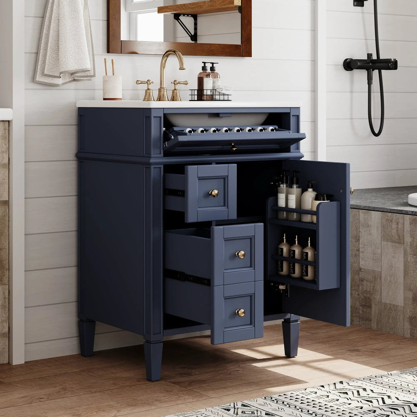 24'' Bathroom Vanity with Top Sink and Storage Cabinet by HouseOfZazla