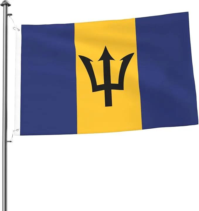 Barbados Barbadian Flag Garden Yard House 2x3 ft Flags Double Sided Print Banner Indoor Outdoor Party Home Decorations for Boat Dorm House Balcony by GreenHaven Gardens