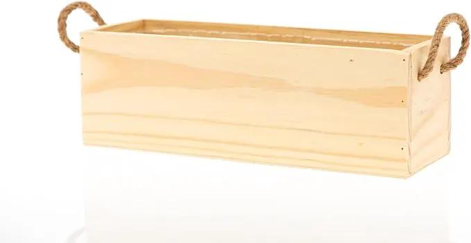 Wooden Planter Box with Handle, Rose Wood, Plastic Liner l Garden Decor l Restaurant and Wedding Decorations l Wedding Bouquets, Table Centerpiece, 12 x 4 Inches, (12x4 w Handle Set of 4, Rose Wood) by GreenHaven Gardens