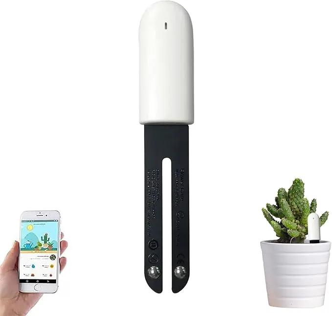 Soil Moisture Meter 4 in 1,Plant Water Monitor,Automatically detect Moisture/Temperature/Light/Fertility,Can Connect to Mobile Phone via Bluetooth,Hygrometer Sensor for Indoor Plants (1pc) by GreenHaven Gardens