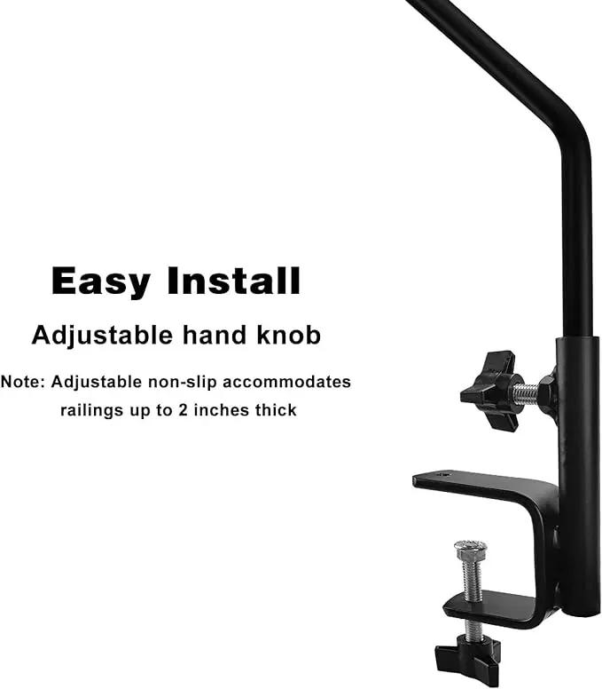 MIXXIDEA Heavy Duty Deck Rail Pole Deck Hook, Extensible and Adjustable Deck Hook for Hanging Bird Feeder, Plants, Suet Baskets,Wind Chimes,Lanterns by GreenHaven Gardens