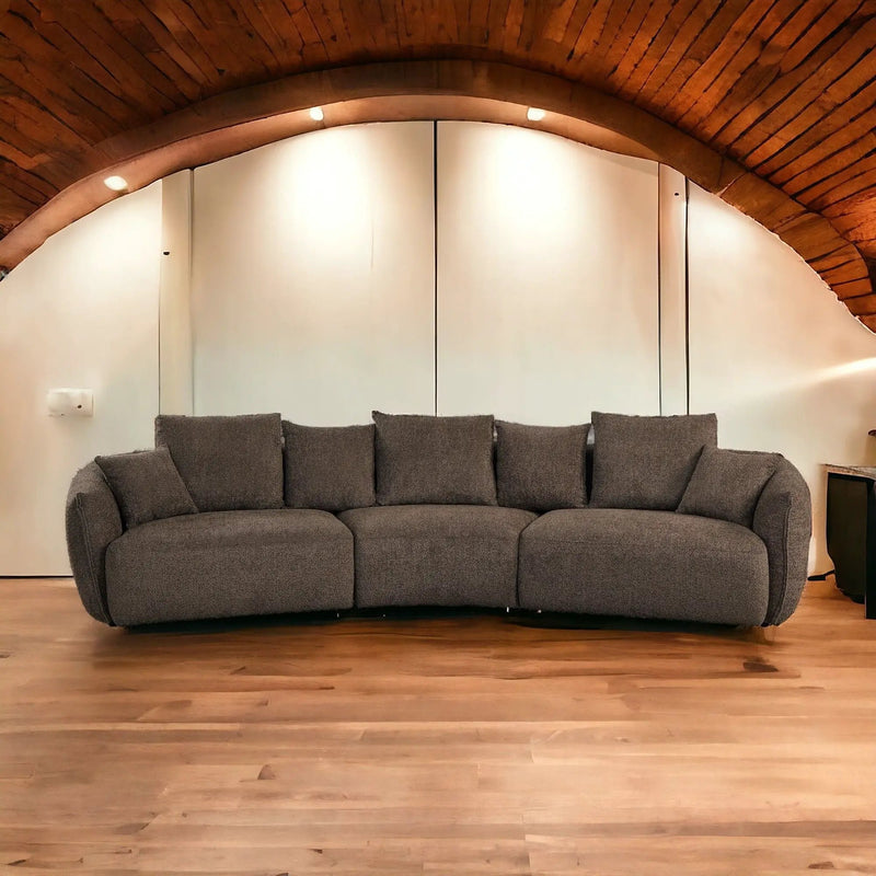 Bash - Anthology Boucle Sofa With Pillows - Brown by Unique Piece Furniture