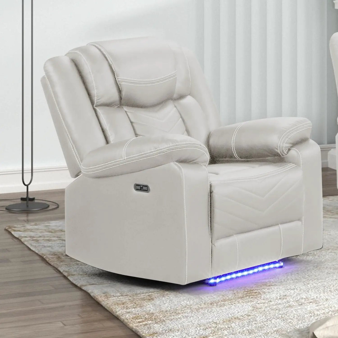Challenger - LED Power Recliner Chair by Unique Piece Furniture