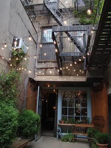 Hometown Evolution, Inc. E26 Commercial String Lights with 16 Gauge Wire (S14 LED Plastic, 100 Foot 50 Socket) by GreenHaven Gardens