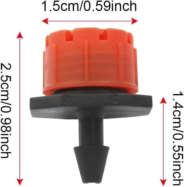 Penta Angel 50/100/200 Pcs Adjustable Irrigation Sprinklers Watering Drippers Sprinklers Emitter Drip System On 1/4" Barb (200) by GreenHaven Gardens