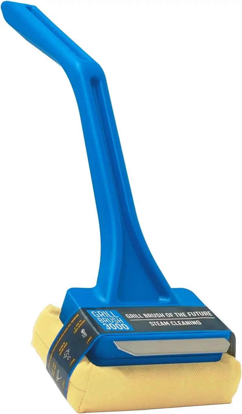 Grill Rescue BBQ Replaceable Scraper Cleaning Head, Bristle Free - Safe, Durable and Unique Scraper Tools for Cast Iron or Stainless-Steel Grates, Barbecue Cleaner (GB3000) by GreenHaven Gardens