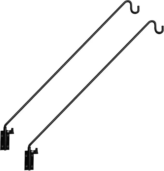 ERYTLLY 2 Packs Heavy Duty Deck Hook Wall Mounted, Extensible and Adjustable Deck Hook for Hanging Bird Feeder, Plants, Suet Baskets,Wind Chimes,Lanterns and More by GreenHaven Gardens