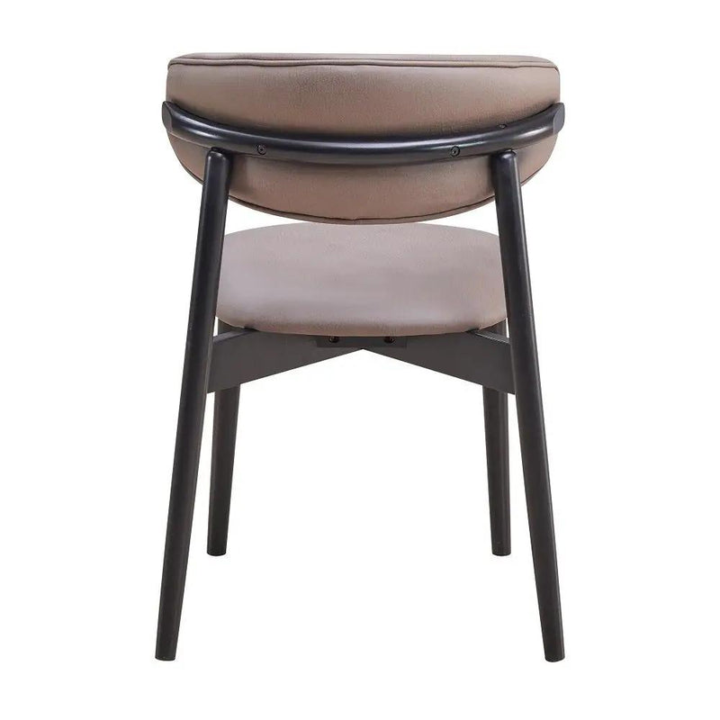 Lanae - Side Chair (Set of 2) - Coffee Polish Microfiber & Black by Unique Piece Furniture