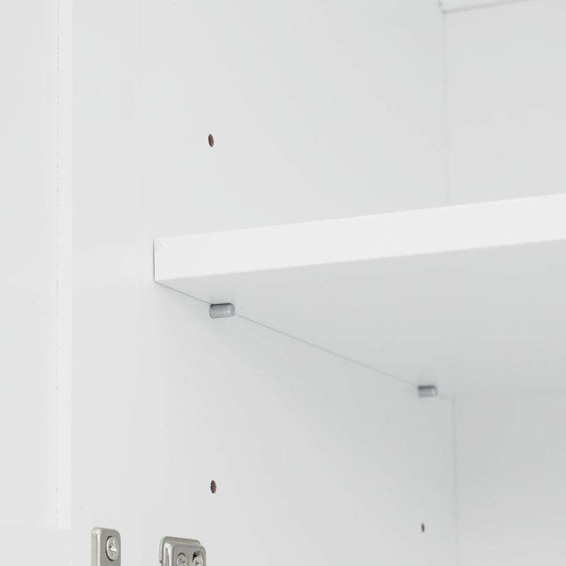 Bathroom Vanity With 2 Damping Hinge Doors, 3 Drawers, Adjustable Shelves - White by HouseOfZazla
