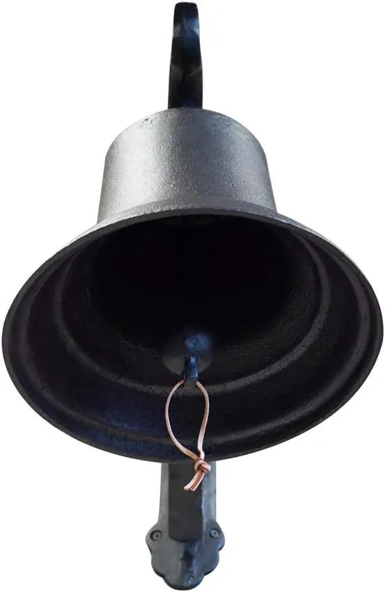 NACH Rustic Cast Iron Doorbell, Large Door Bells for Homes, Kitchen Door Bell, Dinner Bell, Black Doorbell, 19.3 x 11.8 x 13 Inches, JS-90-098 by GreenHaven Gardens
