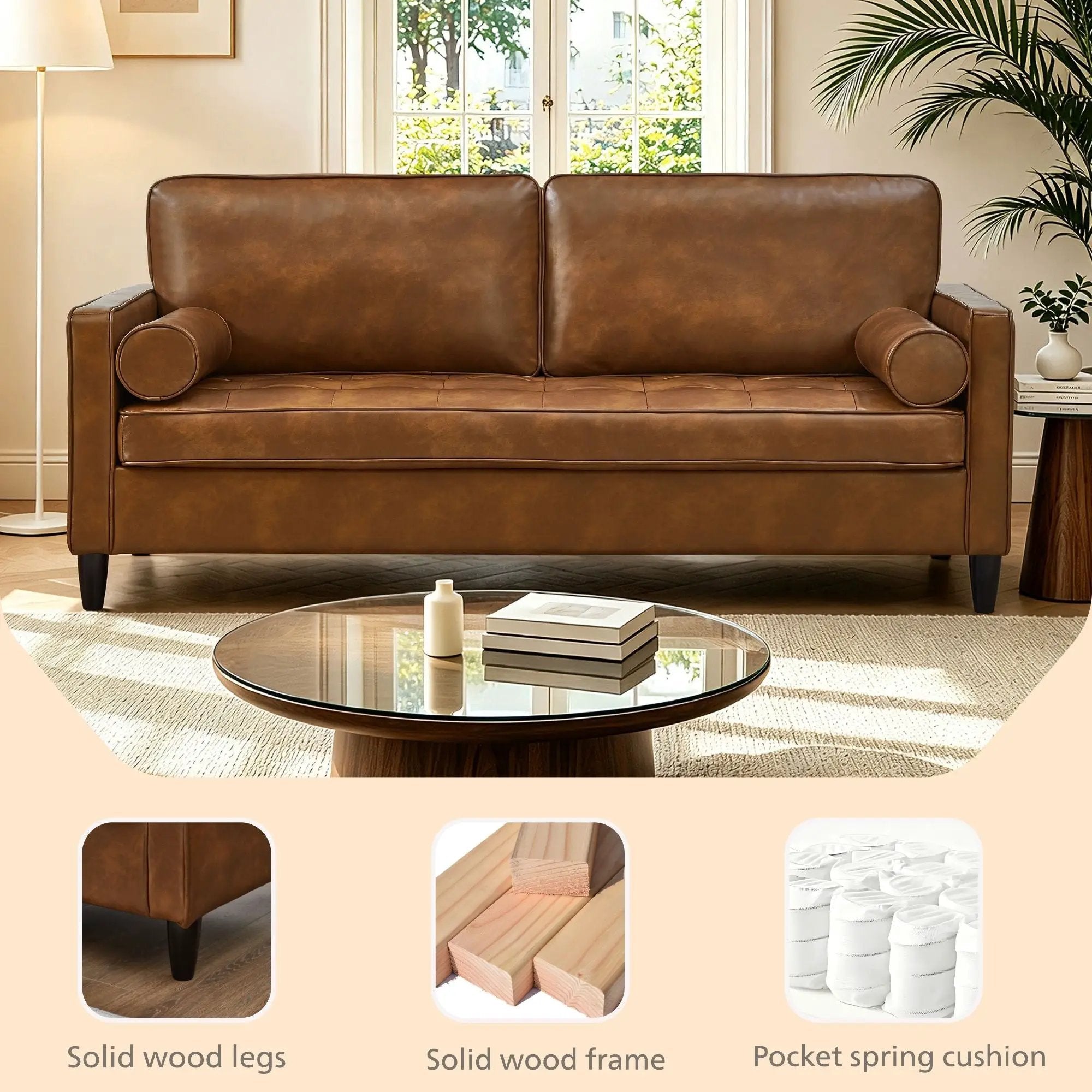 Classic Design Leather Couch by HouseOfZazla