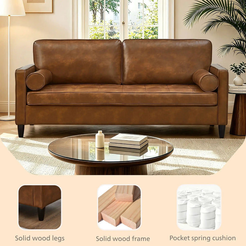 Classic Design Leather Couch by HouseOfZazla