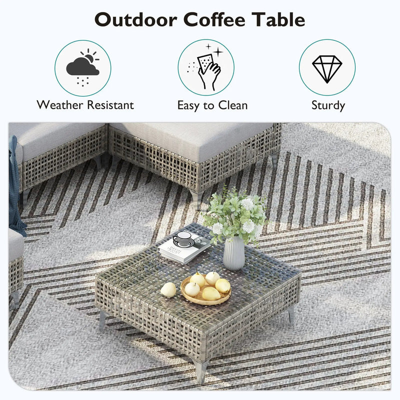K&K 7-Piece Wicker Patio Furniture Set by HouseOfZazla