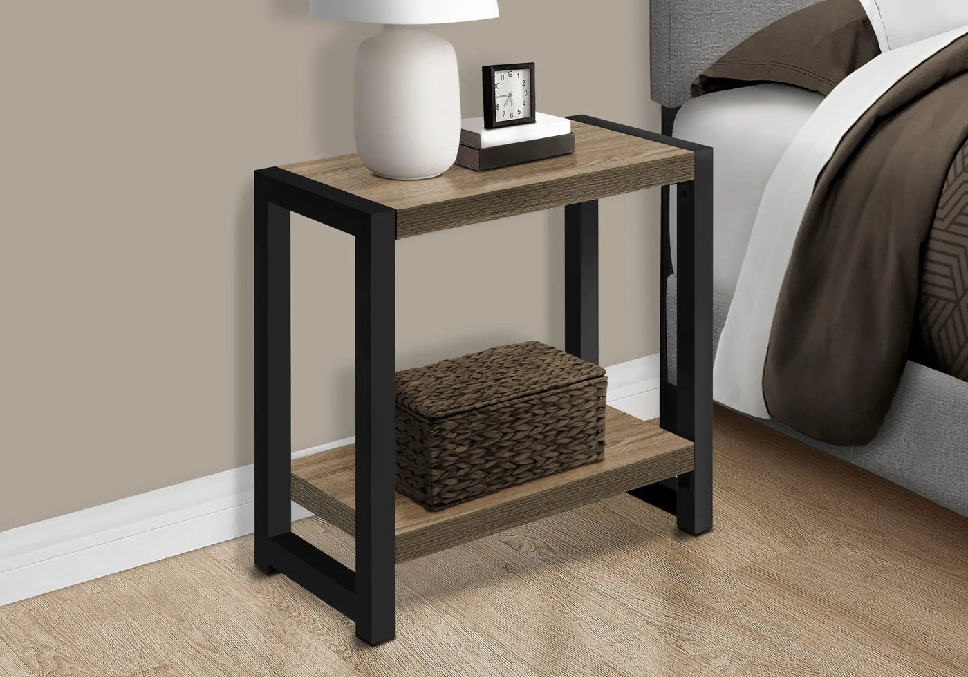 Accent Side Table Narrow Small 2-Tier Contemporary Modern by HouseOfZazla