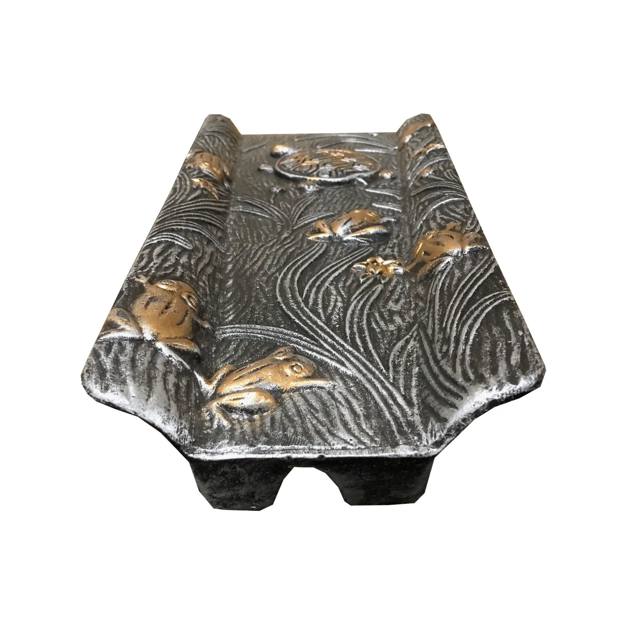 Silver 22.5-in Cast Aluminum Downspout Gutter Turtle Splash Block by Sharicks