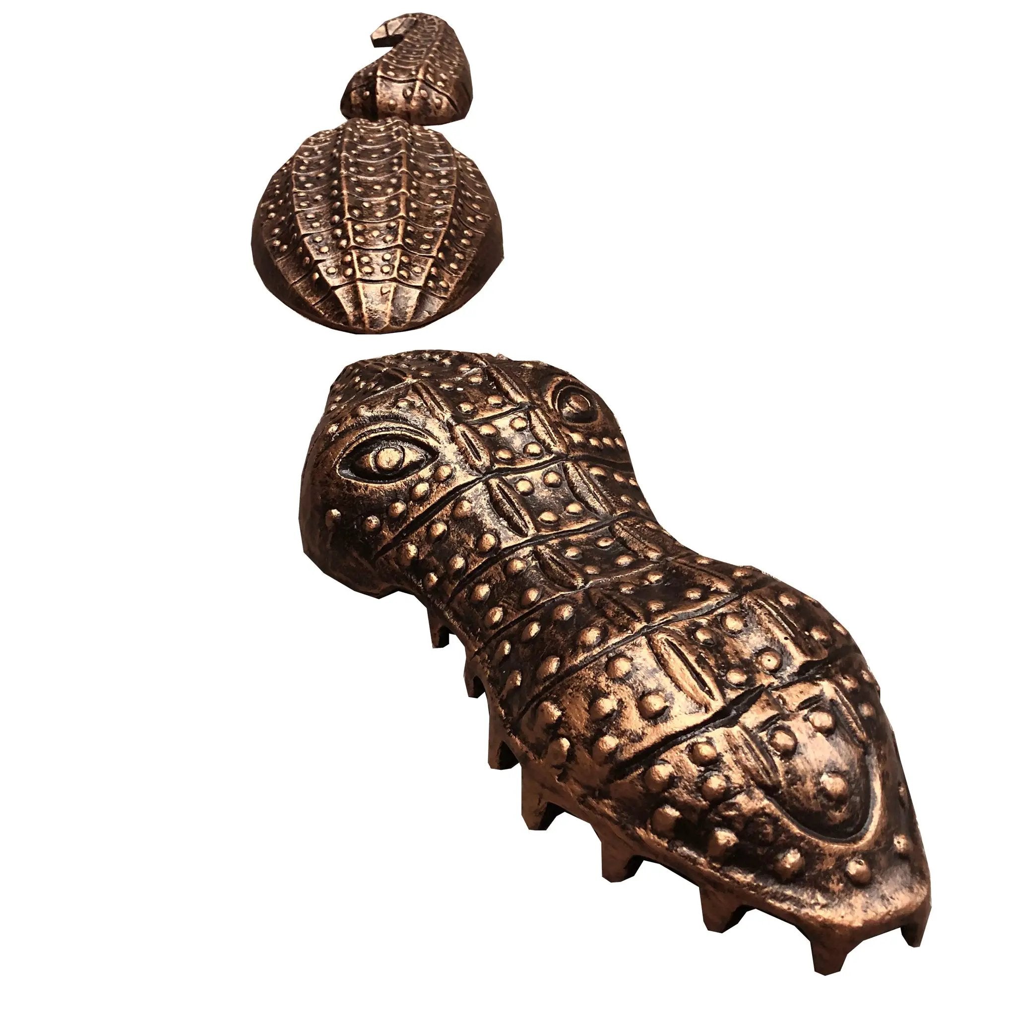 Antique Bronze Cast Aluminum Metal Garden Gator by Sharicks