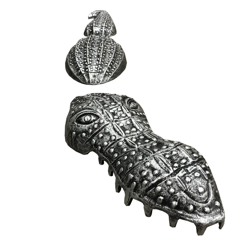 Antique Pewter Cast Aluminum Metal Garden Gator by Sharicks
