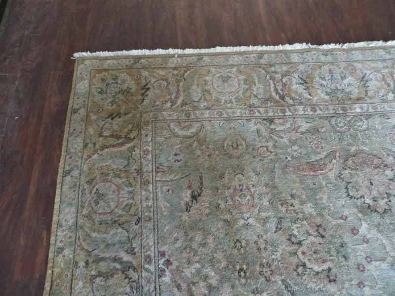 8' X 10' Vintage Handmade India Floral Oriental Top Quality Jaipur Tea Wash by Jewel Rugs