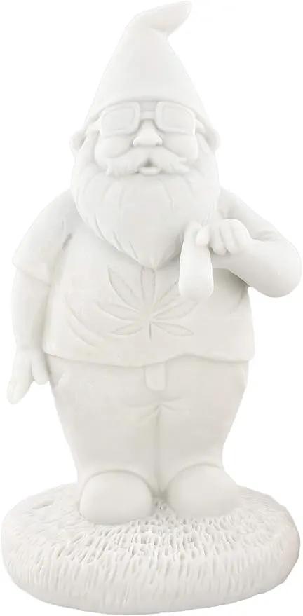 Gnometastic Gnude Gnomes - Unpainted Smoking Gnome, 8.5" Inches - DIY Paint Your Own Gnome - Funny Garden Gnomes to Paint for Adults, Outdoor or Indoor by GreenHaven Gardens