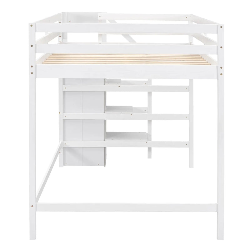 Loft Bed With Built In Storage Wardrobe And Staircase
