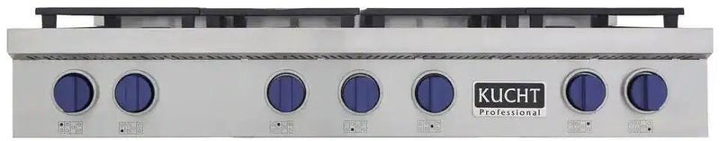 Kucht 48" Inch Gas Sealed Burner Rangetop, KFX489T-B by Farmhouse Kitchen and Bath