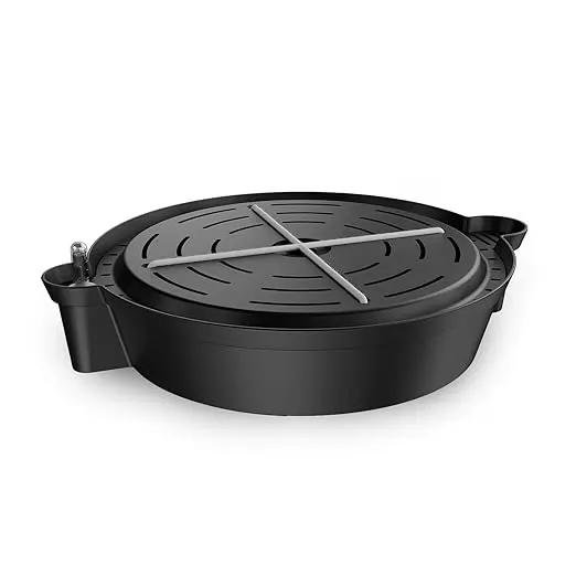 AC Infinity Self-Watering Fabric Pot Base, 4-Pack Auto-Irrigation Water Delivery System with Reservoir Meter, Elevated Plant Saucers for Use in Indoor Grow Tents, Greenhouses, and Outdoor Gardens by GreenHaven Gardens