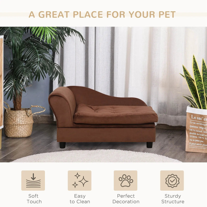 PawHut Luxury Fancy Dog Bed for Small Dogs with Hidden Storage by HouseOfZazla