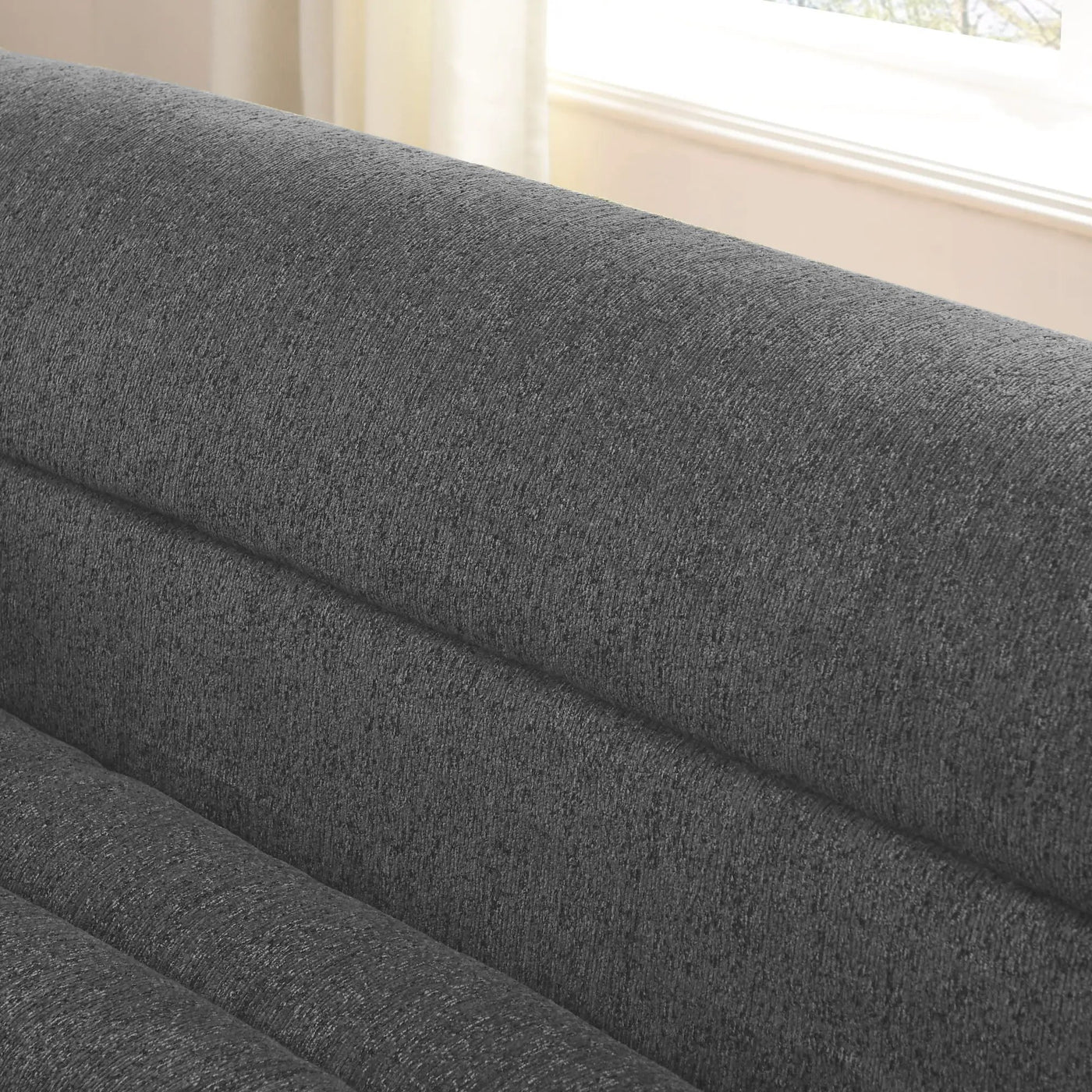 Upholstered L-Shaped Modular Sectional Sofa With Chaise, Wave-Shaped Armrest by Unique Piece Furniture