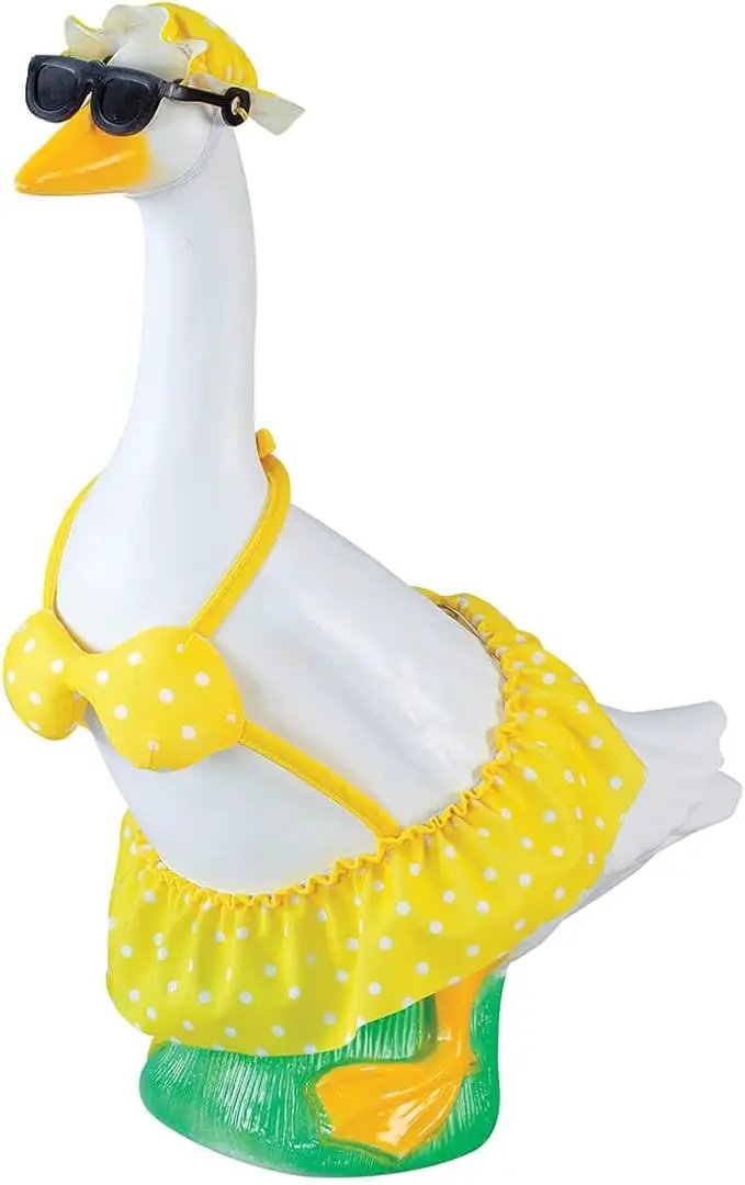 Fox Valley Traders Yellow Polka Dot Bikini Baby Goose Outfit by Gaggleville™, Fits Baby 17" H Statue by GreenHaven Gardens