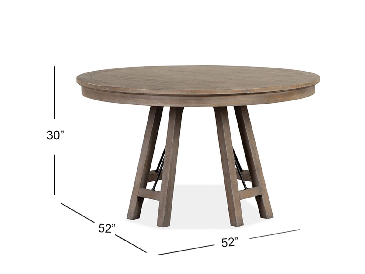 Paxton Place - Round Dining Table - Dovetail Gray, photo 4 of 7