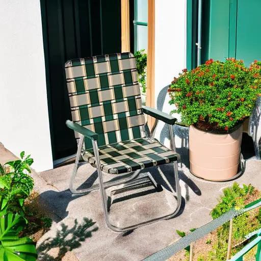 Lawn Chair USA Folding Aluminum Outdoor Patio Lawn Chair | Heavy-Duty Webbed Chairs for Camping, Sports, Beach, Yard & Tailgating | Lightweight Portable | Classic - Christmas Theme by GreenHaven Gardens