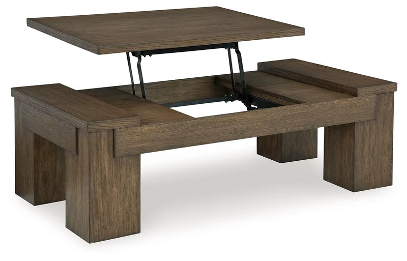Rosswain - Lift Top Cocktail Table - Warm Brown by Unique Piece Furniture