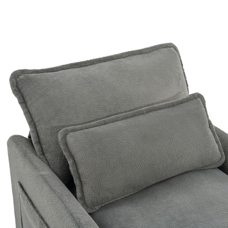 Modern Single Seat Accent Chair With Side Storage Pockets by HouseOfZazla
