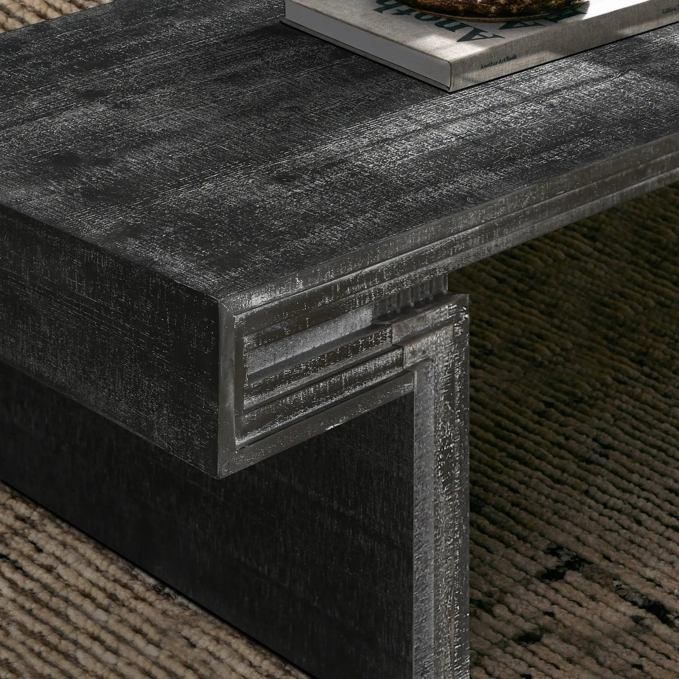 American Vintage Industrial Coffee Table, Double Tier Design by HouseOfZazla