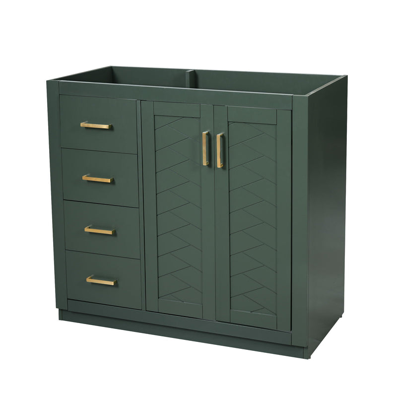 Retro Style Bathroom Vanity, 3 Drawers & Soft Closing Doors by HouseOfZazla