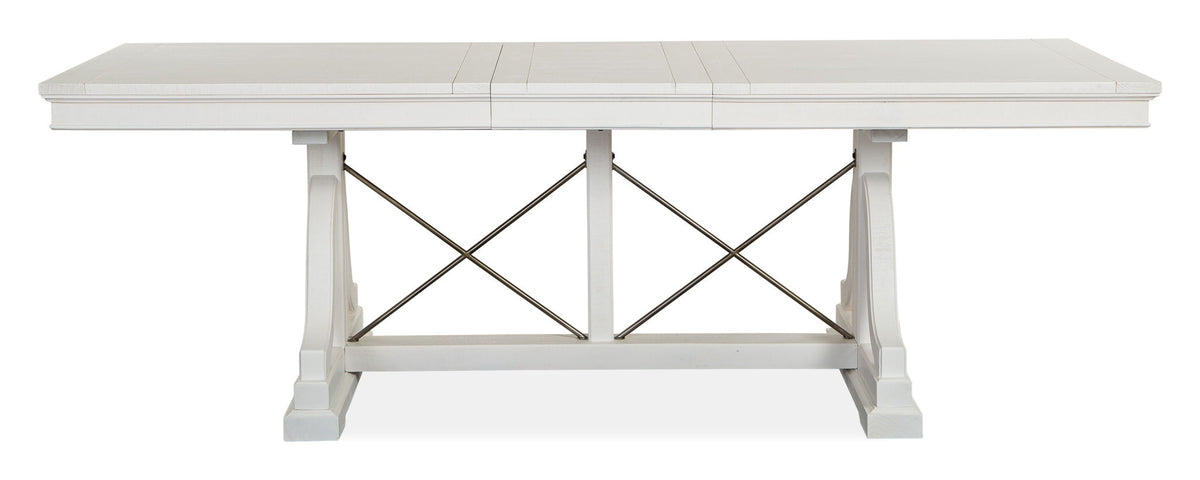Heron Cove - Trestle Dining Table - Chalk White, photo 4 of 7