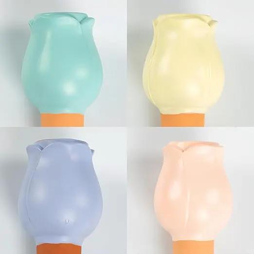 4 Pack Plant Watering Devices, Tulip Flower Shape Terracotta Watering Spikes, Vacation Self Watering Planter Insert, Terra Cotta Watering Spike for Indoor Outdoor Plants by GreenHaven Gardens