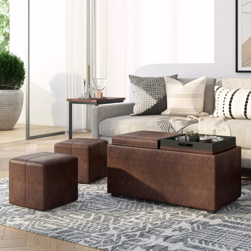 Avalon - 5 Piece Storage Ottoman, Contemporary by Unique Piece Furniture