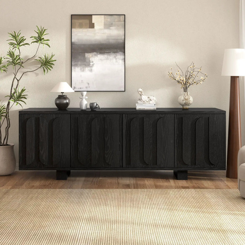 Vibe Haus 63'' Farmhouse TV Stand for TVs up to 75 Inches by HouseOfZazla