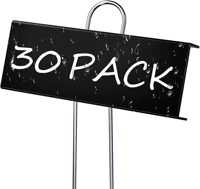 30 Pack Metal Plant Labels for Outdoor Garden Waterproof Plant Markers, Labels Garden Markers for Seedlings Herbs Vegetable Greenhouse Gifts with Pen - Black by GreenHaven Gardens