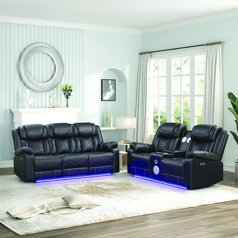 Challenger LED Power Recliner Set
