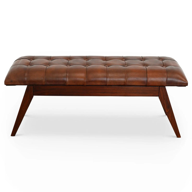 Maja - Bench - Cognac / Dark Brown by HouseOfZazla