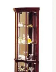 Huxley - Curio Cabinet (Corner) - Cherry by Unique Piece Furniture