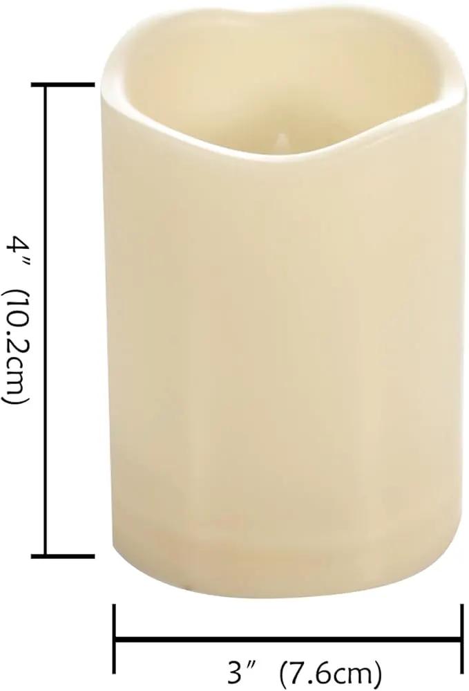 CANDLE CHOICE Waterproof Outdoor Battery Operated Flameless Candles with Timer Flickering Plastic Resin Electric LED Pillar Lights for Lantern Patio Garden Wedding Party Decorations 3x4 Inches 2 Pack by GreenHaven Gardens