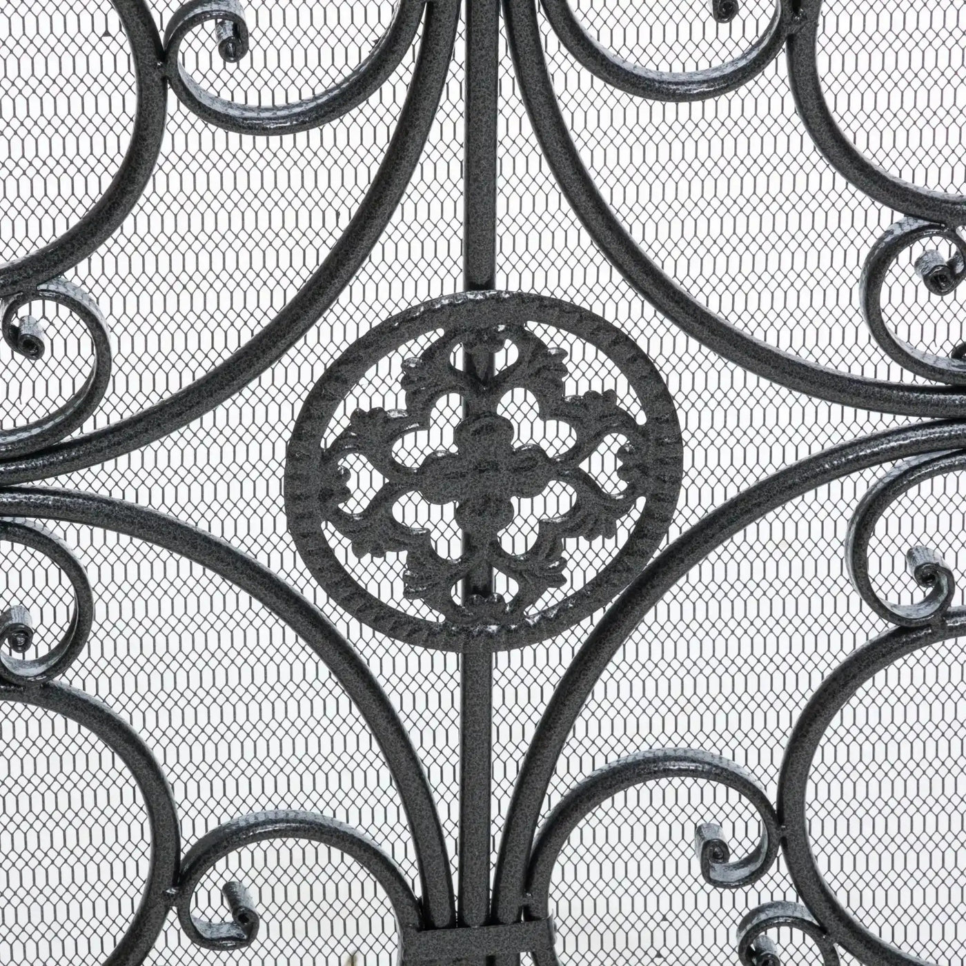 Darcie Wrought Iron Fireplace Screen Ornate Design by HouseOfZazla