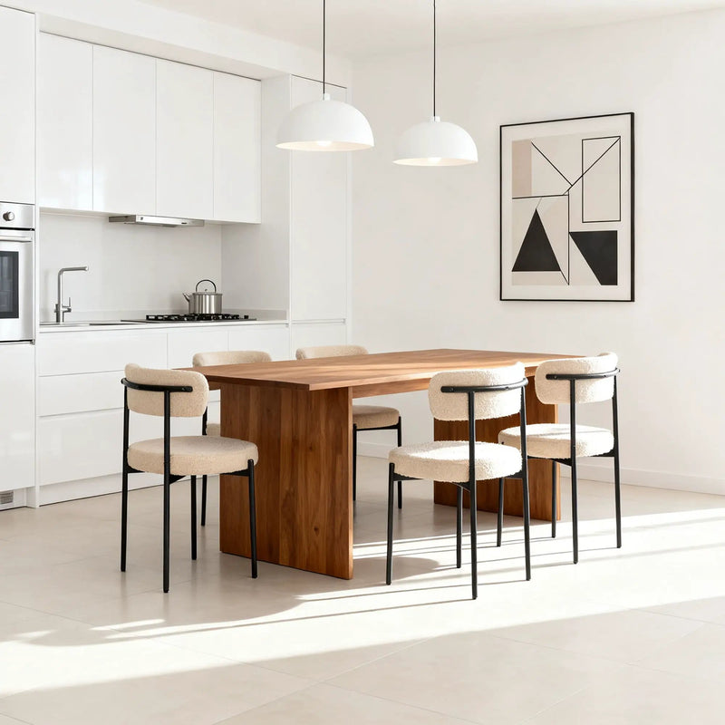Medieval - Curved Back Kitchen Dining Chairs (Set of 4) - Beige by Unique Piece Furniture