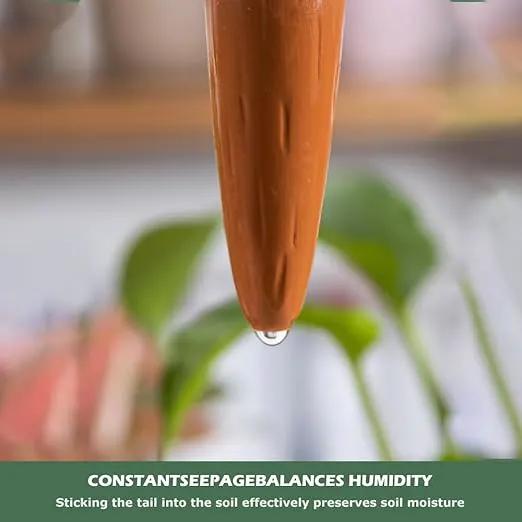 4 Pack Terracotta Watering Spikes, Vacation Self-Watering Planters Devices - Continuous Moisture with Slow Release Watering System - Perfect for Indoor Outdoor Plants (Fantasy Mushroom) by GreenHaven Gardens