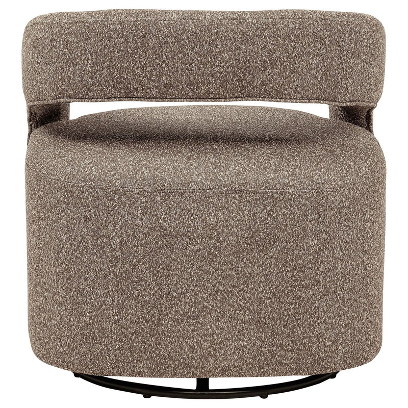 Westhill Boucle Upholstered Swivel Accent Chair Rocky Road by Unique Piece Furniture