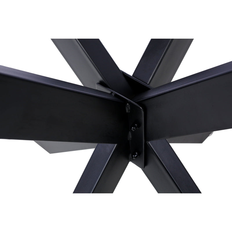 Spider Shaped Steel Table Legs, Metal Dining Table Frame, Heavy Duty Box Section Table Base - Black by HouseOfZazla